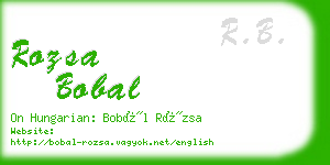 rozsa bobal business card